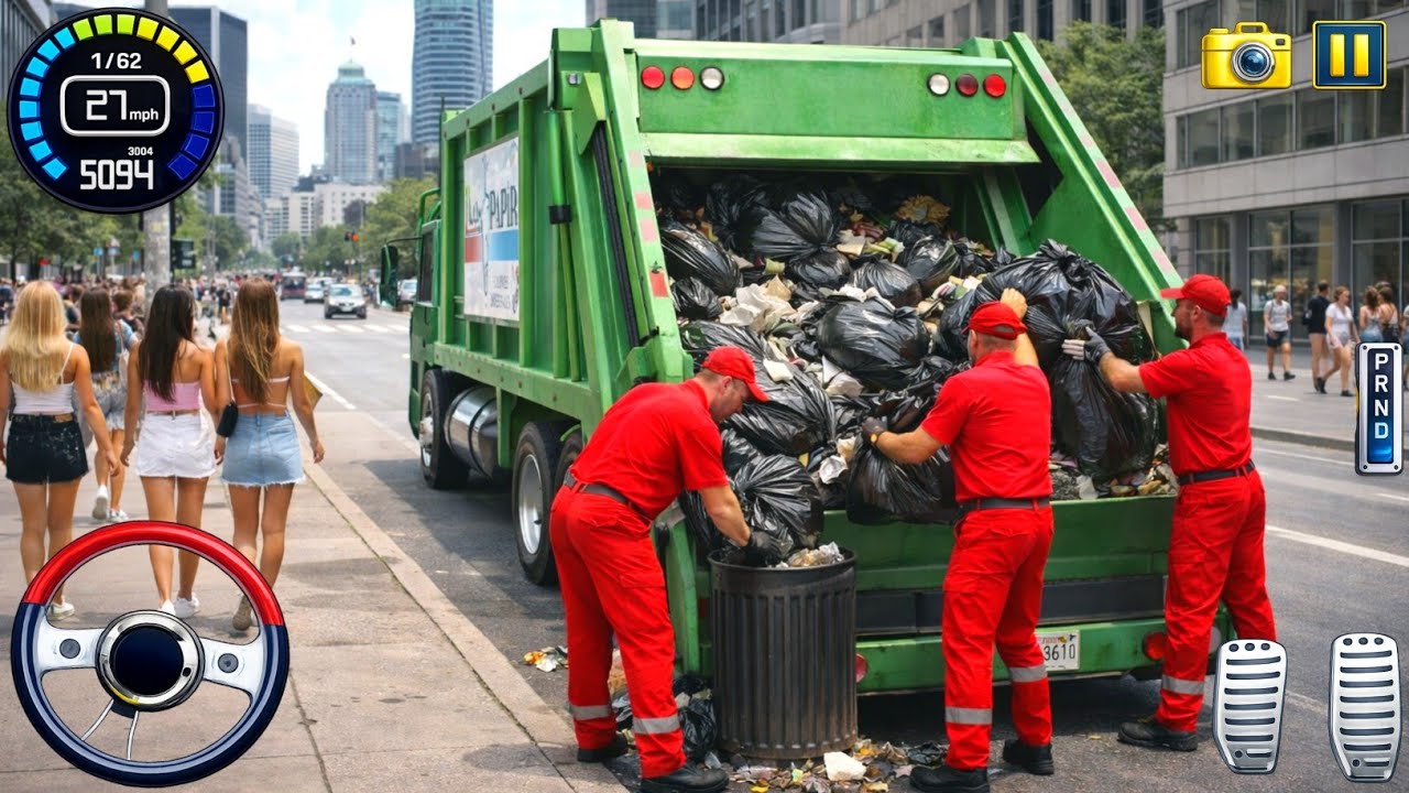 Garbage Truck Transport 3D 2026 - Real Garbage Truck Simulator - Android Gameplay 