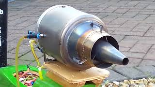 FD3/64 gas turbine run up in semi scale Rc Heinkel He 162