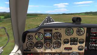 Beechcraft Bonanza landing in  Piestany, SLOVAKIA - Prepar3D V5