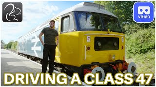 Driving a Class 47 Locomotive on Epping-Ongar Railway! - in VR180