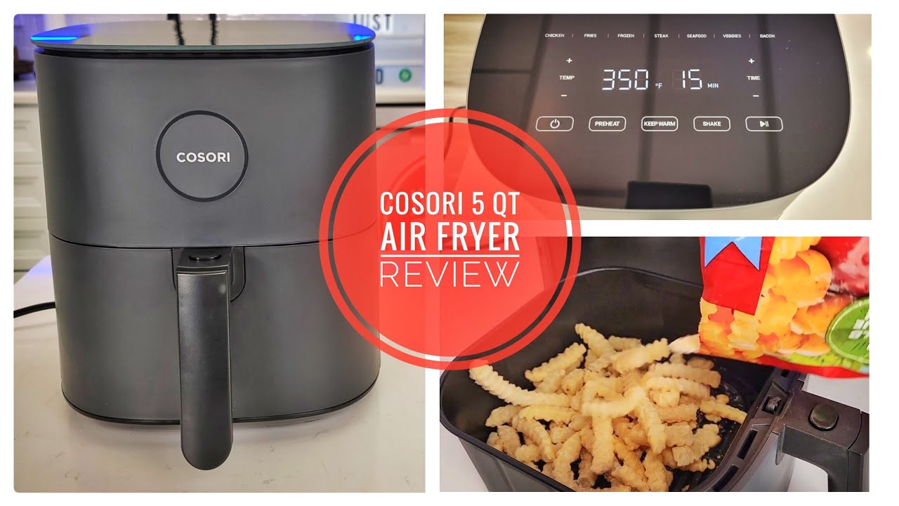  COSORI Air Fryer Pro LE 5-Qt Airfryer, Quick and Easy, UP to  450℉, Quiet, 85% Oil less, 130+ Recipes, 9 Customizable Functions, Mini  Pizza Oven, Compact, Dishwasher Safe : Home & Kitchen