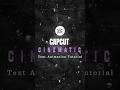 Viral Cinematic Text Animation Tutorial | CapCut Editing #cinematic #textediting #capcut