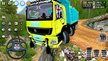 12x12 Tipper Truck Driving In Offroad | 12 Wheeler Truck Mod For Bus Simulator Indonesia | Bussid 