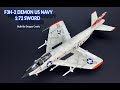 McDonnell F3H Demon US NAVY 1/72 Sword Plastic Model Kit Full Video Build