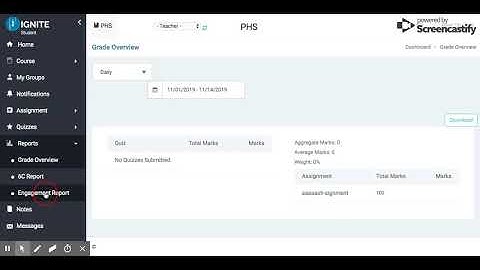 Ignite Training-Student Portal: How to view your grades and engagement report