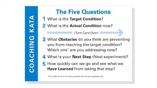 The 5 Coaching Kata Questions