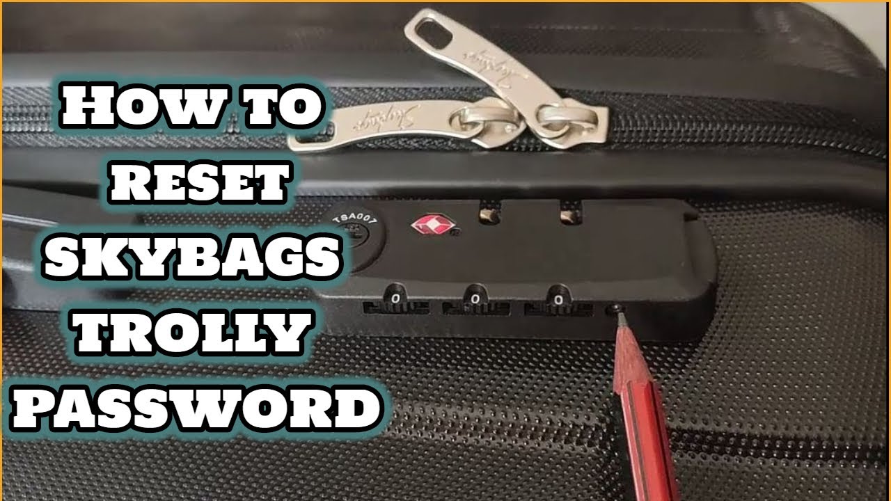 How to unlock skybags number lock when you forget the lock code  any  trolley bag number combination  YouTube