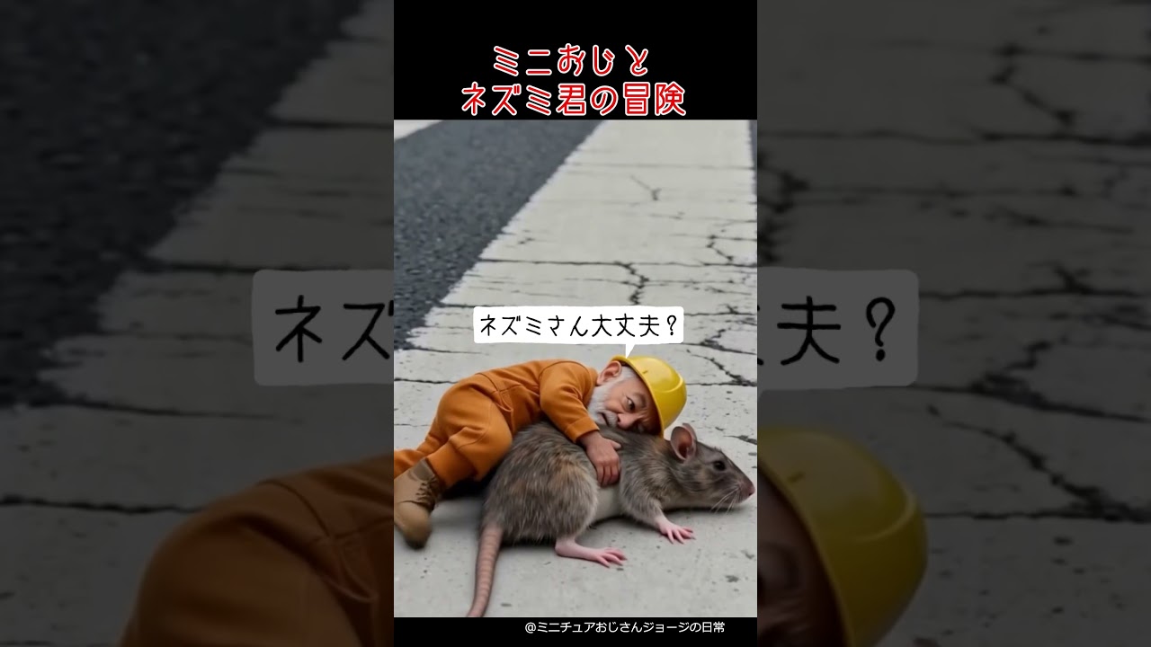 ネズミ君を助けろ!#ミニチュア #おじさん #ネズミ #事故