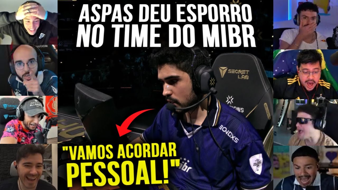 REAÇÃO DO MUNDO VENDO O ASPAS COBRANDO O TIME DO MIBR E DEPOIS FAZENDO UM ESPETINHO INSANO!
