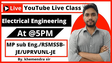 Live Class At 5pm - Electrical Engineering | Objective Practice Set | MP Sub Eng./RSMSSB-JE