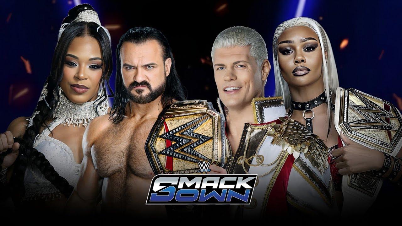 Полный матч Дрю Макинтайр и Бьянка Белэр против Коди Роудса и Джейд Каргилл (WWE SmackDown): осно...