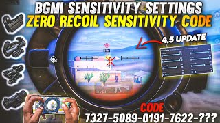 NEW UPDATE 4.5 !!🔥BEST SENSITIVITY CODE+CONTROL SETTINGS BGMI/PUBG MOBILE | BGMI AFTER UPDATE 4.5 screenshot 2