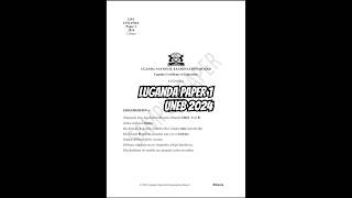 Uneb Uce Luganda Paper 1 2024