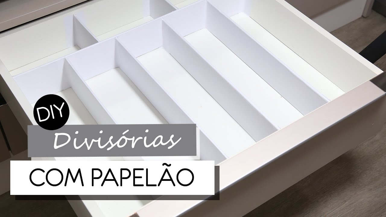 DIVISÓRIAS DE GAVETAS COM PAPELÃO | VOCÊ ORGANIZA