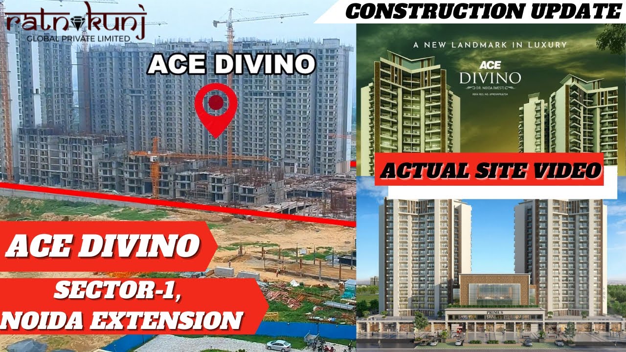 ACE DIVINO | ☎️ 8130084691 | CONSTRUCTION UPDATE | Sector -1, Noida ...