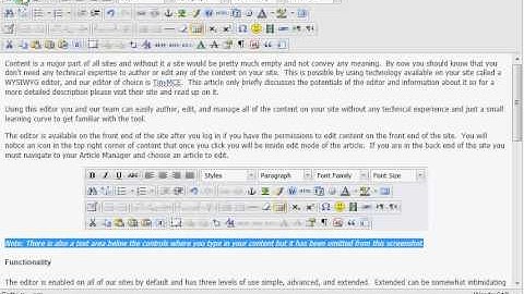 WYSIWYG Editor