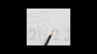 Happy New year 2023 🤗☺️ Happy New year drawing 2023 #drawing #happy #New #Year #2023