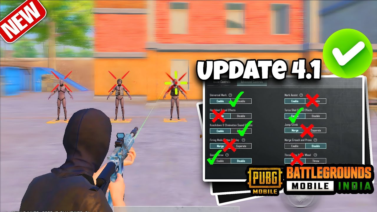 PUBG MOBILE Update 4.1🔥Best Settings & sensitivity to Improve Headshort And Hip-Fire❌✅