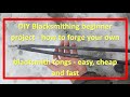 DIY Blacksmithing beginner project - how to forge your own blacksmith tongs - easy, cheap and fast