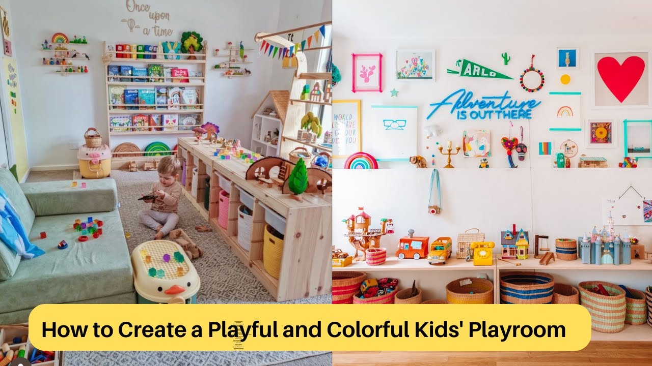 How to Create a Playful and Colorful Kids' Playroom - YouTube