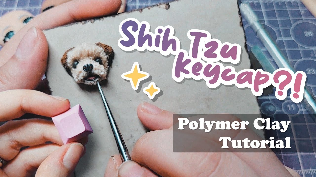 Shih Tzu Dog Keycap Polymer Clay Tutorial The Littlest Gifts Shop YouTube
