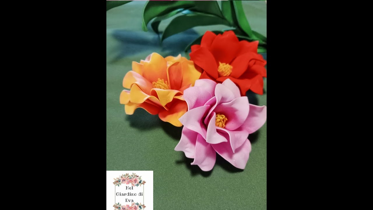 🌸Piccoli fiori in gomma eva facili e veloci .2 #diy #fommy #gommacrepla