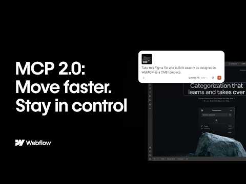Webflow YouTube ad: MCP 2.0: Don't Just Build Fast. Build for What's Next.