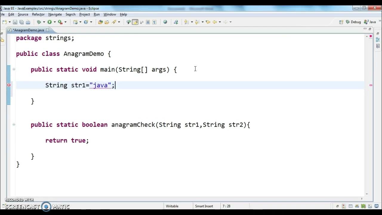 Write a java program to check two Strings are anagrams or not by ...