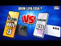 QUEM LEVA ESSA ? REDMI NOTE 13 5G VS SAMSUNG A35 5G #smartphone #samsung #redmi  #technology #video