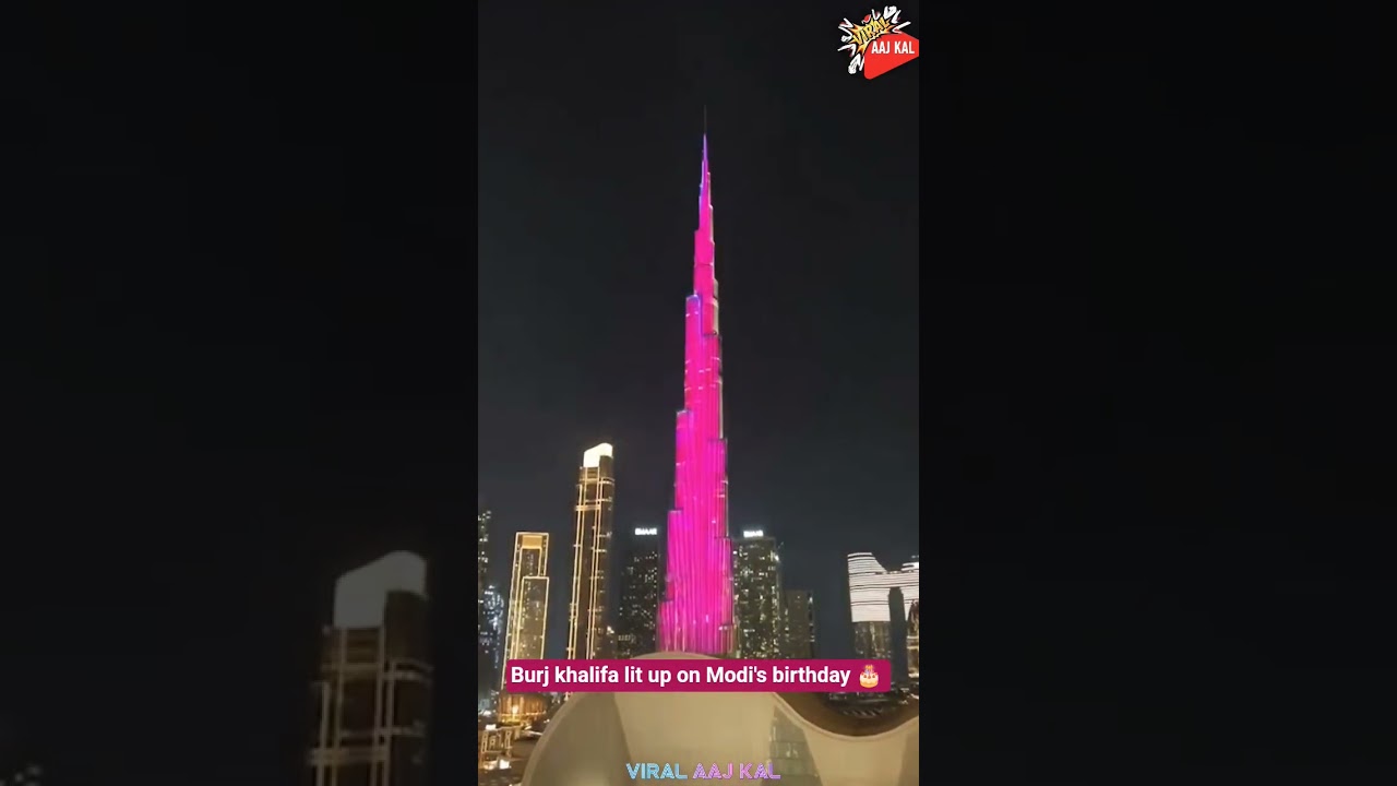Burj khalifa celebrates Modi's birthday 🎂 