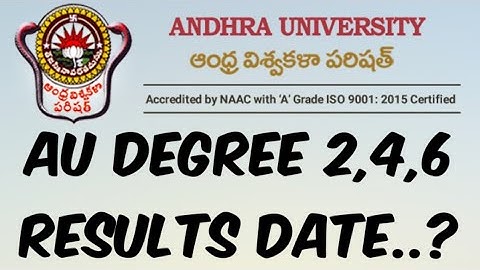 Andhra University Degree 2,4,6 Sem Results Date.?//AU Degree Results//AP Degree Exams Latest News