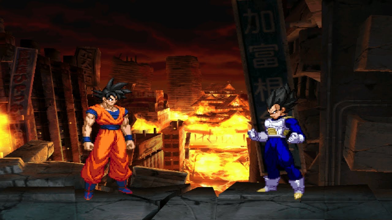 Goku vs Vegeta. Dragon Ball MUGEN Battle