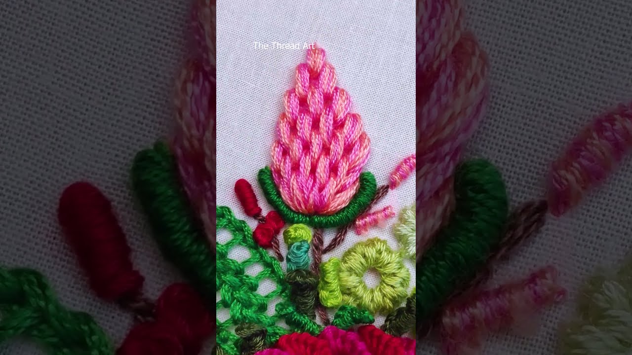 How to make Cluster Stitch Flower Embroidery? 