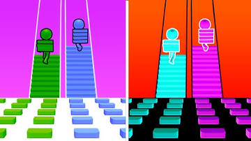 Bridge Race vs Reverse Video Colour Run walkthrough , iOS Android  New Update ( part : 72 )