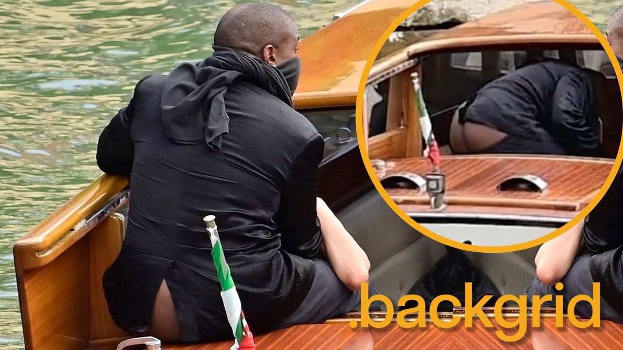 Kanye West and Bianca Censori enjoy a boat ride of love in Italy.