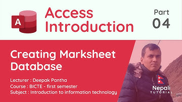 🇳🇵 Microsoft Access || Creating Students Marksheet Database (in Nepali) Part 4