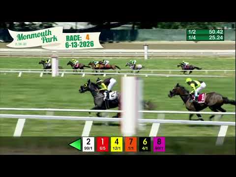 video thumbnail for MONMOUTH PARK 06-13-2026 RACE 4 – THE EATONTOWN STAKES
