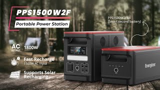 Energizer® PPS1500W2F : Portable Power Station with 1500Wh, Versatile Charging Options.