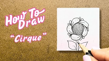 [16] 🌼 How to Draw Cirque | Easy Zentangle Inspired Floral Pattern For Beginners | Calm Satisfying🌼