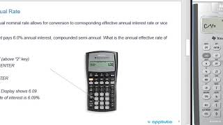 calculate and interpret the effective annual rate, given the stated annual interest rate