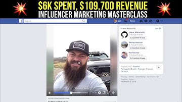 $6k spent, $109,700 Revenue. This is the Van Oakes Influencer Marketing Masterclass