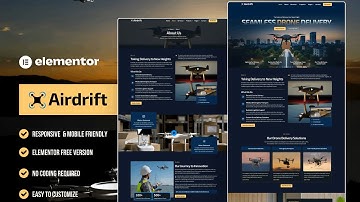 Create a Stunning Drone Delivery Website with Elementor | Airdrift Template Kit