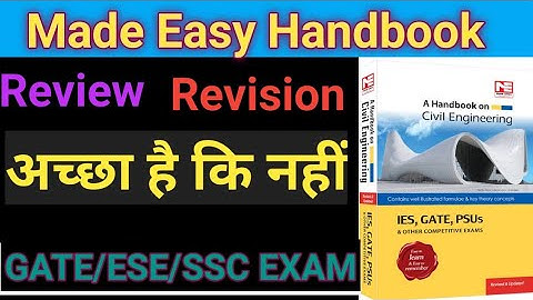 MADE Easy Handbook for Revision best or Not || GATE ESE SSC || ALL BRANCHES||