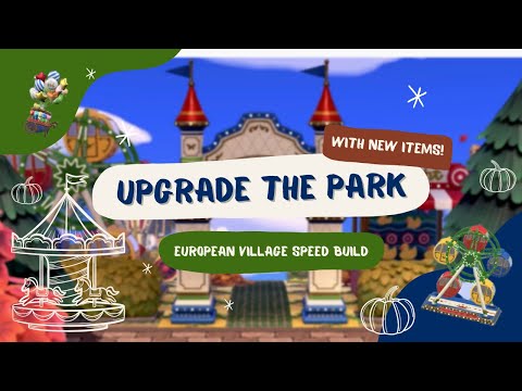 Upgrade My Amusement Park Using NEW Plaza Items From The Update | ACNH 2.0 SPEED BUILD | 动物森友会游乐园