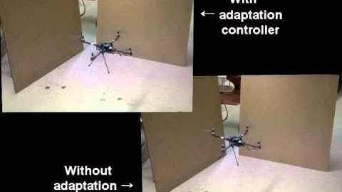 Adaptive Control for a quadrotor UAV Operating Near a Wall