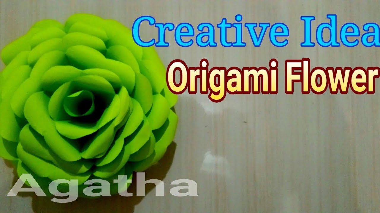 IDE KREATIF KERAJINAN  TANGAN BUNGA  ORIGAMI  HANDYCRAFTS 