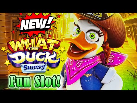 NEW What The Duck Slot! First Time playing the Dusty and Snowy versions at the Peppermill Casino!