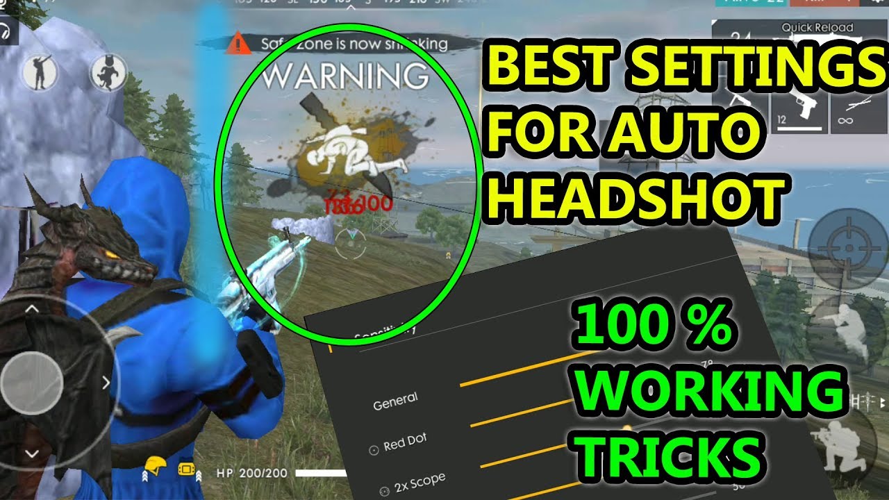 Free Fire Best Settings For Auto Headshot Tricks Tamil Free Fire Tricks Tamil Tgb Youtube