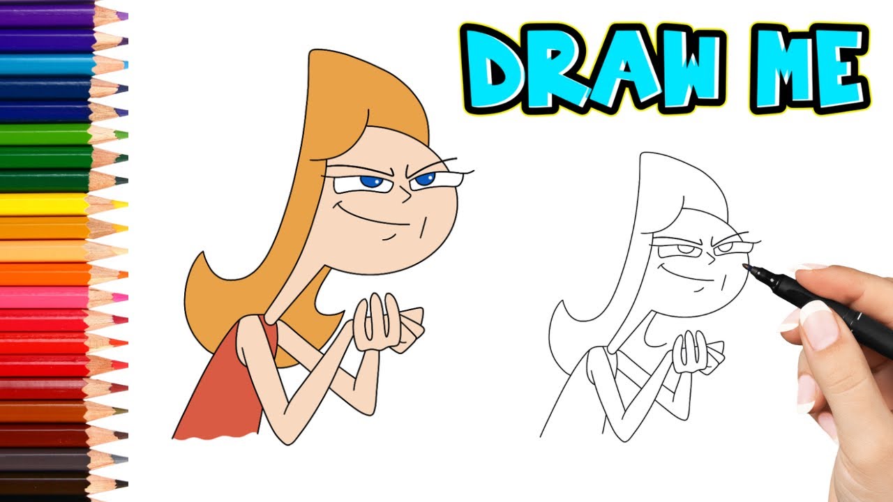 Draw Candace How to effortlessly draw Candace from Phineas & Ferbs - YouTube