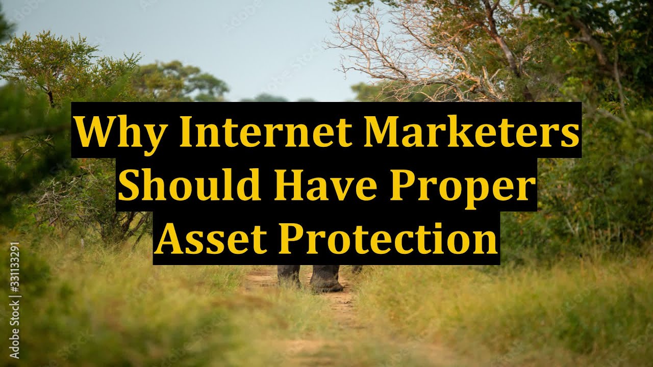 Why Internet Marketers Should Have Proper Asset Protection